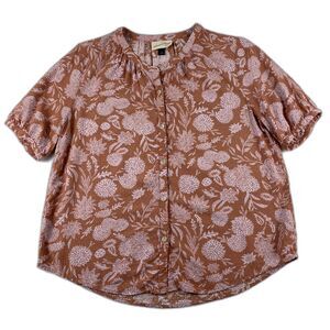 Universal Thread Womens SM Top Peasant Boho Cottage Fairy Coastal Prairie Floral